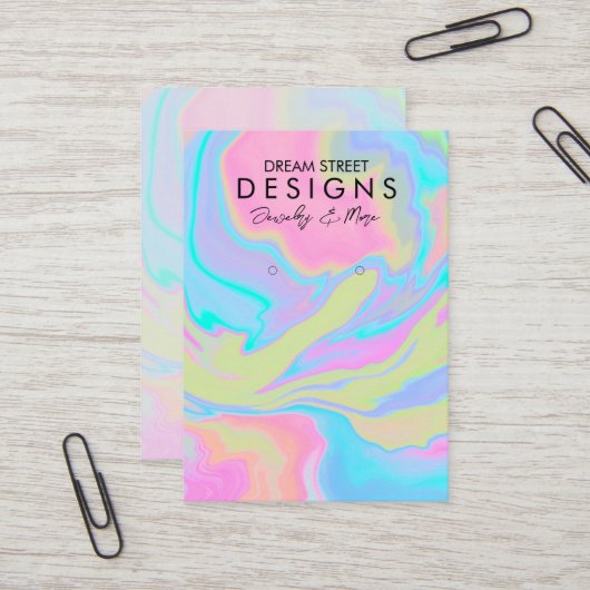 Spritzer mit Aquarellfarbenanstrich mit Anzeigetaf Visitenkarte (Vorderseite/Rückseite Beispiel)