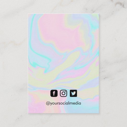 Spritzer mit Aquarellfarbenanstrich mit Anzeigetaf Visitenkarte (Rückseite)