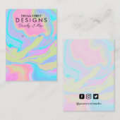 Spritzer mit Aquarellfarbenanstrich mit Anzeigetaf Visitenkarte (Vorne/Hinten)