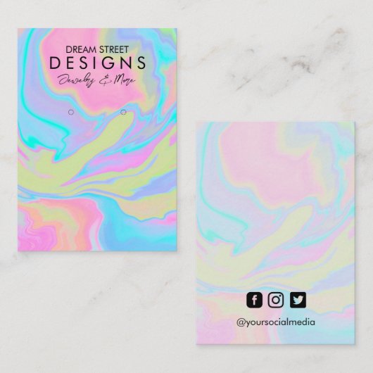 Spritzer mit Aquarellfarbenanstrich mit Anzeigetaf Visitenkarte (Vorne/Hinten)