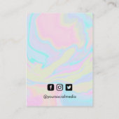 Spritzer mit Aquarellfarbenanstrich mit Anzeigetaf Visitenkarte (Rückseite)