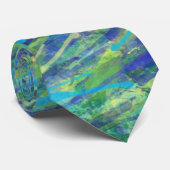 Spritzer mit blauer und grüner Linde Krawatte (Gerollt)