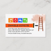 Spritzer mit brauner Schicht Visitenkarte (Rückseite)