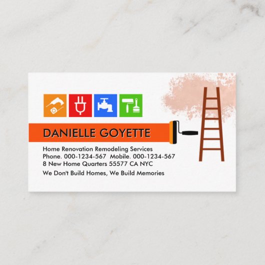 Spritzer mit brauner Schicht Visitenkarte (Rückseite)