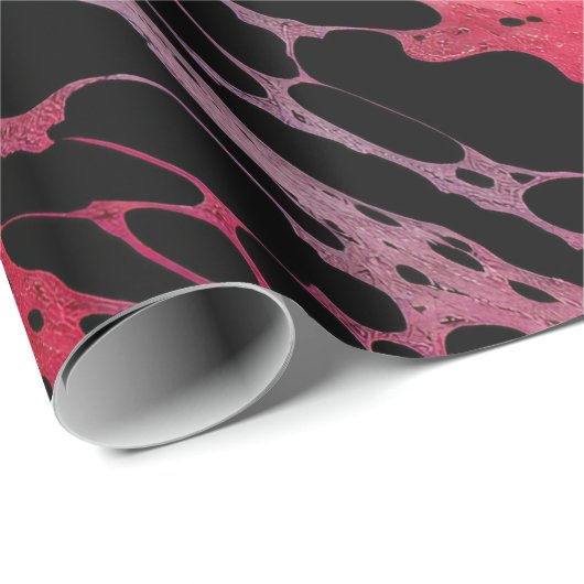 Spritzer mit roten und violetten Farben Abstrakte  Geschenkpapier (Rolleneckpunkt)