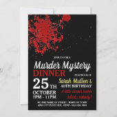 Spritzer, Mord Mystery Geburtstagsessen Einladung (Vorderseite)