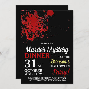Spritzer, Mord Mystery Halloween-Abendessen Einladung