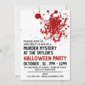 Spritzer, Mord-Mystery-Halloween-Party Einladung (Vorderseite)
