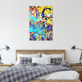 Spritzer Multi Colors_02 Canvas Print Leinwanddruck (Insitu (Schlafzimmer))