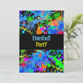 Spritzer, Neon, Einladung zum Geburtstag (Stehend Vorderseite)