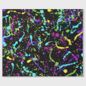 Spritzer Paint-Colorful- Geschenkpapier (Flach)