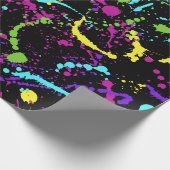 Spritzer Paint-Colorful- Geschenkpapier (Ecke)