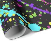 Spritzer Paint-Colorful- Geschenkpapier (Rolleneckpunkt)