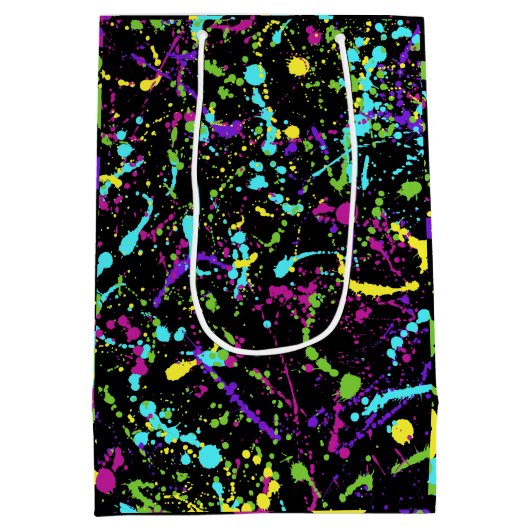 Spritzer Paint-Colorful- Mittlere Geschenktüte (Rückseite)