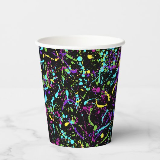 Spritzer Paint-Colorful- Pappbecher (Rückseite)