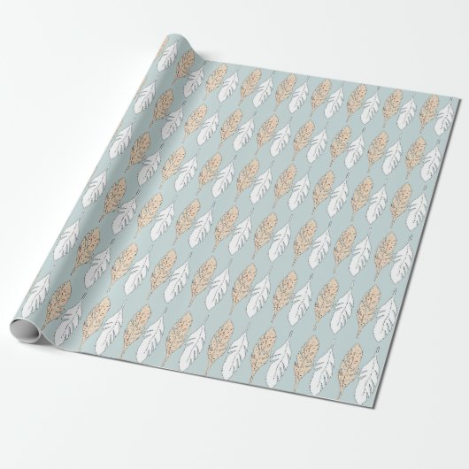 Spritzer-Paint Feathers Geschenkpapier (Ungerollt)