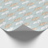 Spritzer-Paint Feathers Geschenkpapier (Ecke)