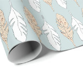 Spritzer-Paint Feathers Geschenkpapier (Rolleneckpunkt)