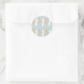 Spritzer-Paint Feathers Runder Aufkleber (Tasche)