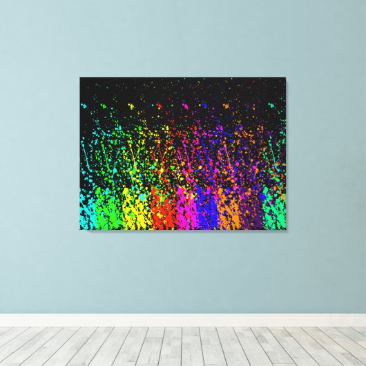 Spritzer Paint Leinwanddruck (Insitu (Holzboden))