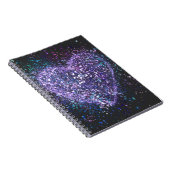 Spritzer Paint Lila Heart Notebook Notizblock (Rechte Seite)