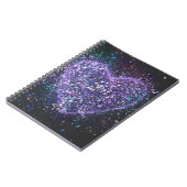 Spritzer Paint Lila Heart Notebook Notizblock (Linke Seite)