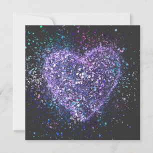 Spritzer Paint Lila Heftkarte