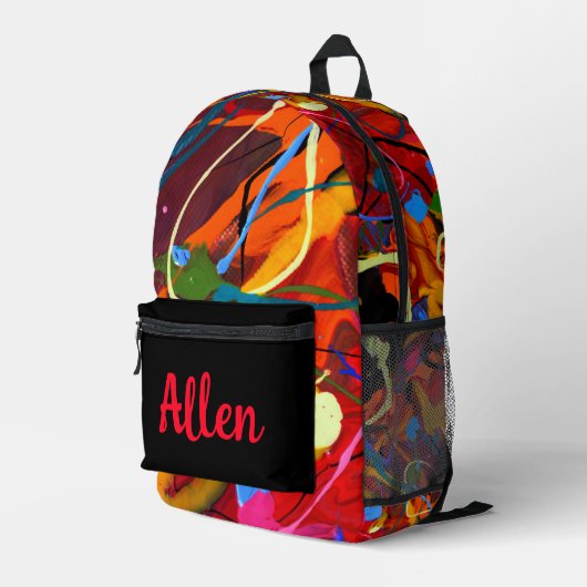 Spritzer Paint Personalisiert Bedruckter Rucksack (Rückseitige Ecke Rechts)