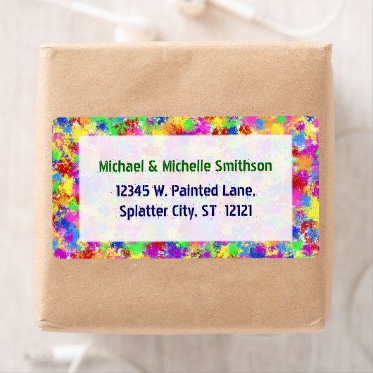 Spritzer Paint Rainbow of Bright Color Background (Insitu)