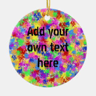 Spritzer Paint Rainbow of Bright Color Background Keramikornament