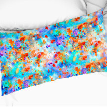 Spritzer Paint Rainbow of Bright Color Background