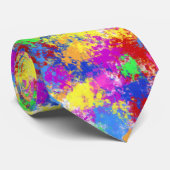 Spritzer Paint Rainbow of Bright Color Background Krawatte (Gerollt)