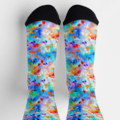 Spritzer Paint Rainbow of Bright Color Background Socken (Oben)