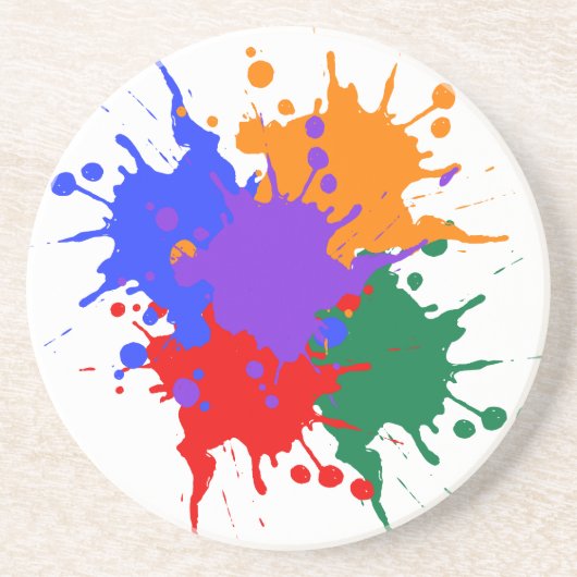 Spritzer Paint Sandstone Untersetzer (Vorne)