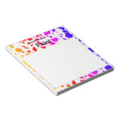Spritzer Paint Splash farbenfroher, heller Regenbo Notizblock (angewinkelt)