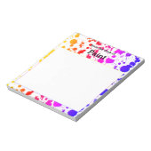 Spritzer Paint Splash farbenfroher, heller Regenbo Notizblock (Rotiert)