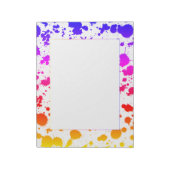 Spritzer Paint Splash farbenfroher, heller Regenbo Notizblock (Rotiert)