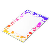 Spritzer Paint Splash farbenfroher, heller Regenbo Notizblock (angewinkelt)