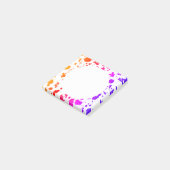 Spritzer Paint Splash farbenfroher, heller Regenbo Post-it Klebezettel (angewinkelt)