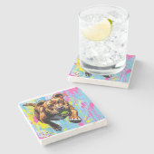 Spritzer Paint Untersetzer (Seitenansicht)