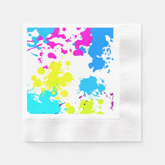 Spritzer, Paintball, Neon Paper Napkins Serviette (Vorderseite)