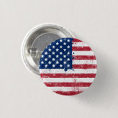 Spritzer Painted American Flag Button (Vorne & Hinten)