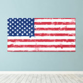 Spritzer Painted American Flag Leinwanddruck (Insitu (Holzboden))
