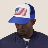 Spritzer Painted American Flag Truckerkappe (Beispiel)