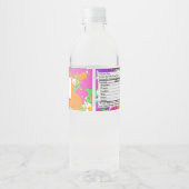 Spritzer Party Personalisiert Wasser Flasche Wasserflaschenetikett (Rückseite)