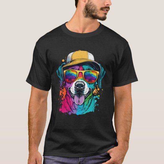 Spritzer Pup Abstrakt Dog Dog Canine 24 T-Shirt (Vorderseite)