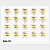 Spritzer-Rings-Glitzer-Logo Runder Aufkleber (Blatt)