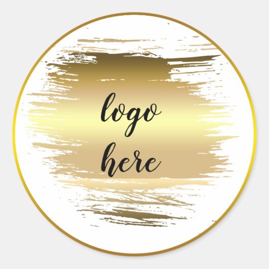 Spritzer-Rings-Glitzer-Logo Runder Aufkleber (Vorderseite)