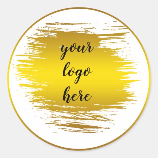 Spritzer-Rings-Glitzer-Logo Runder Aufkleber (Vorderseite)