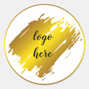 Spritzer-Rings-Glitzer-Logo Runder Aufkleber